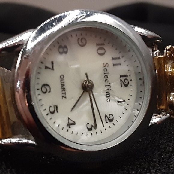 Vintage Native American Opal Silver and Gold Watch - Picture 4 of 6